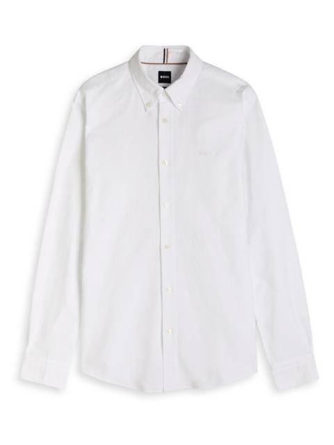 Boss Logo-embroidered Cotton Shirt