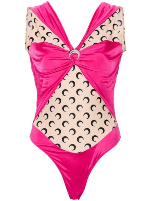 logo-plaque panelled bodysuit