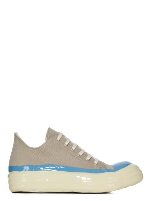 Lacquered-Denim Sneakers Gray