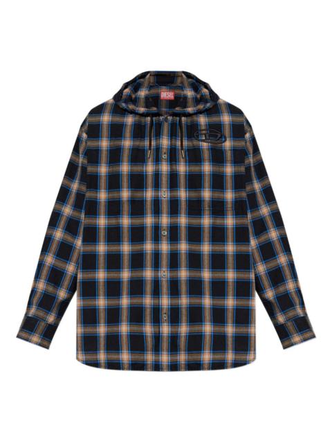S-Dewny-Hood-Ajfi hooded checked shirt