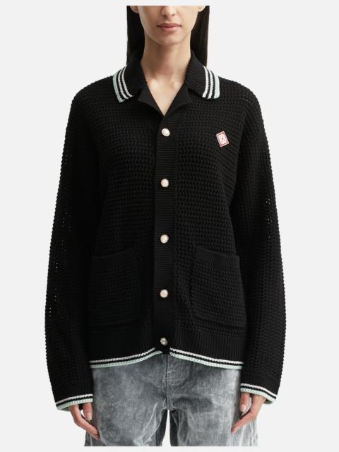 EMBROIDERED COTTON CROCHET LONG SLEEVE SHIRT