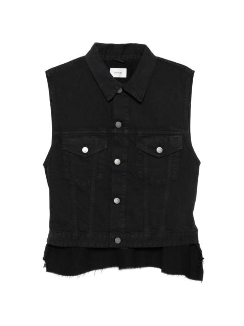 Ryder button fringed gilet
