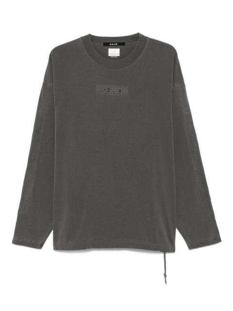long-sleeve embroidered-logo T-shirt