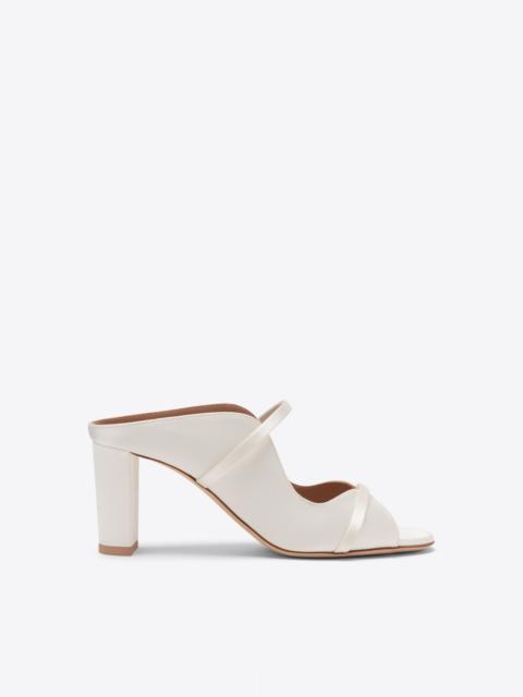 Norah 70 White Satin Heeled Sandals