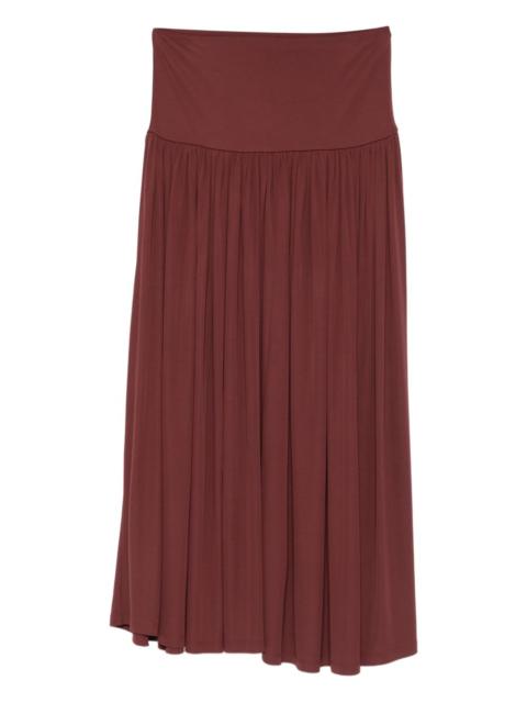gathered maxi skirt