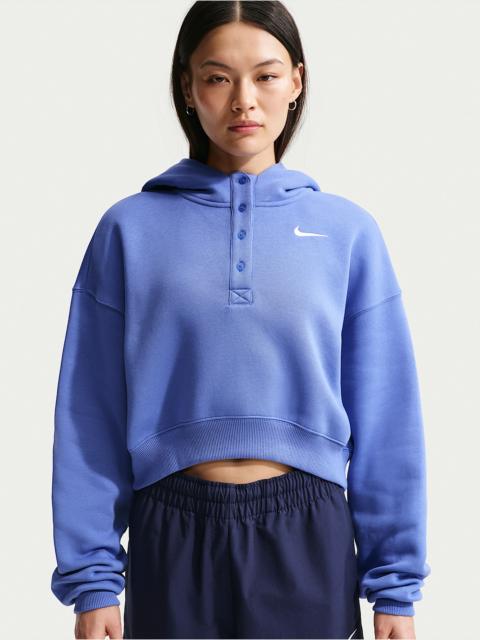 Nike Sportswear Phoenix Fleece Women's Oversized Cropped Henley Hoodie