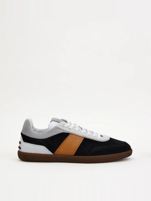 TOD'S TABS SNEAKERS IN SUEDE - BLACK, BROWN, GREY