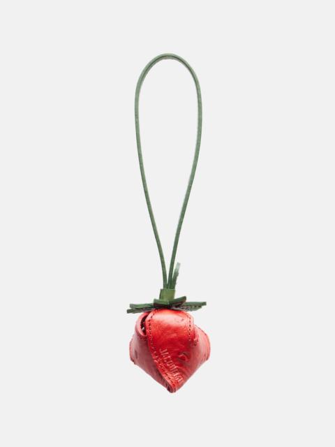 La Fraise Small embossed leather bag charm