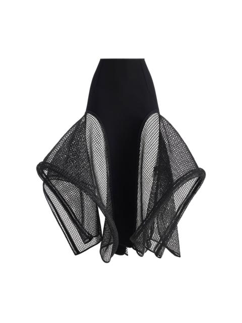 Openwork Cotton-Blend Insanity Skirt black