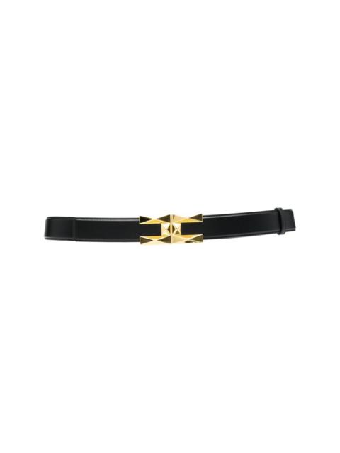 logo-buckle fastening belt