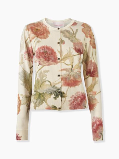 Poppy-Print Cardigan
