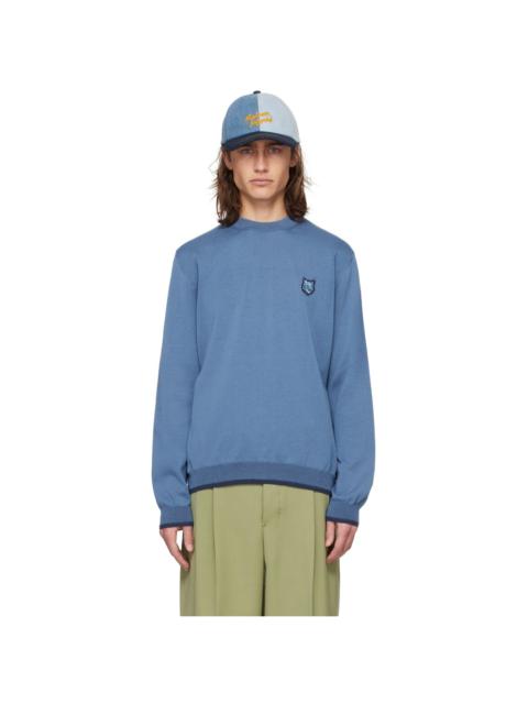 Blue Bold Fox Head Sweater