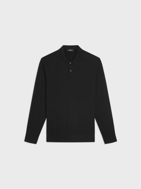 Goris Long-Sleeve Polo Shirt in Light Bilen