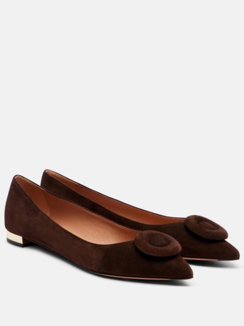 Hoop suede ballet flats