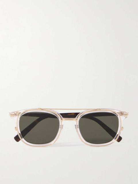 DiorBlackSuit S14I Square-Frame  Acetate and Gold-Tone Sunglasses