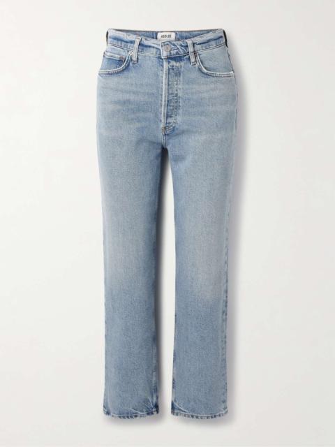 '90s Pinch Waist cropped high-rise straight-leg jeans