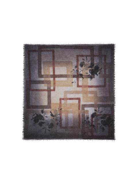 Krystal fringed-trim scarf