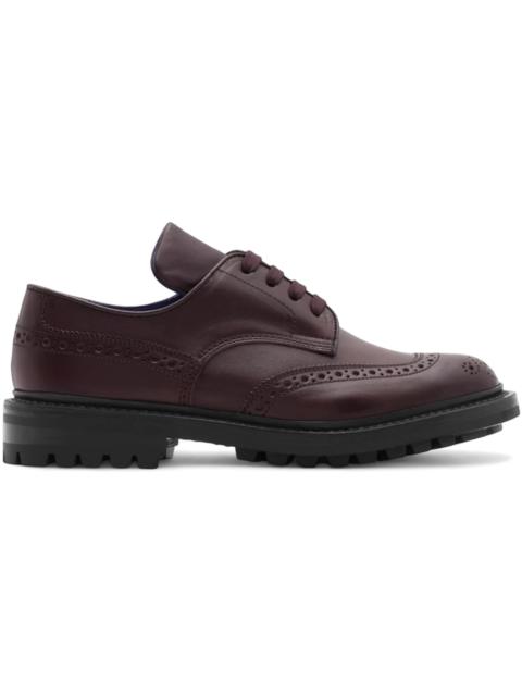 Burberry Tricker's Leather Devon Brogues Aubergine