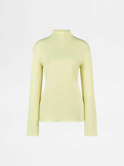 BLOUSE IN SATIN - YELLOW