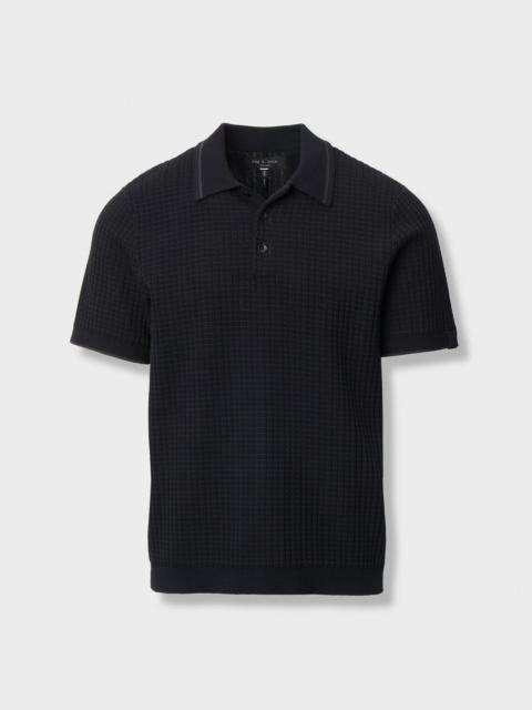 Harvey Rib-Knit Polo Shirt