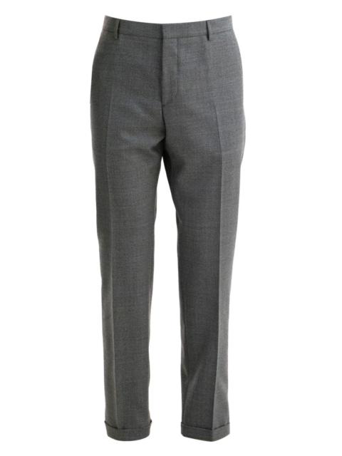 cuffed-hem wool trousers