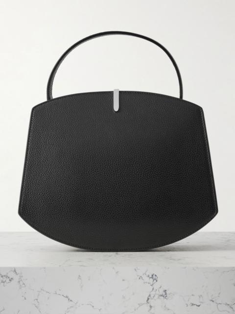Florence 25 textured-leather tote Black