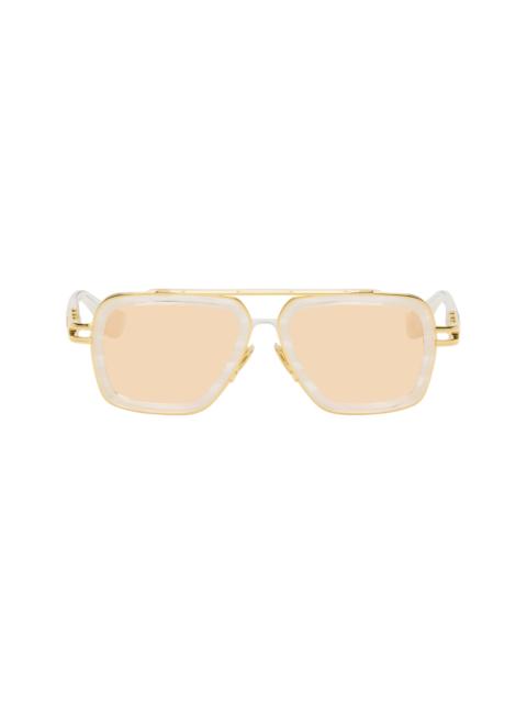 Gold & White LXN-EVO Sunglasses