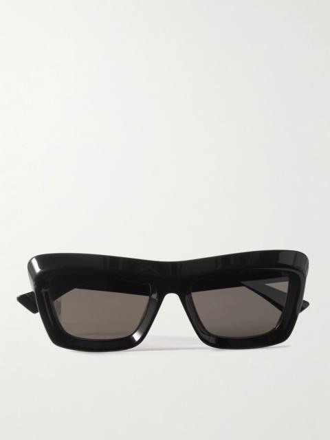 Oversized square-frame acetate sunglasses Black