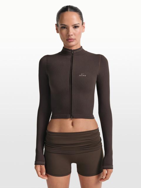NikeSKIMS Ribbed Seamless Women's Cropped Full-Zip Jacket