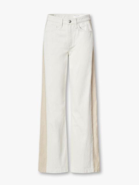 Logan Spliced Wide-Leg Jeans
Lightweight Rigid in Two-Tone Stone