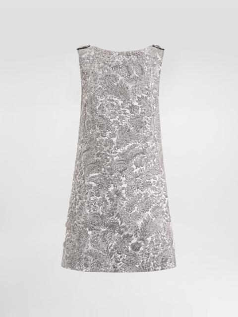 Floral jacquard dress