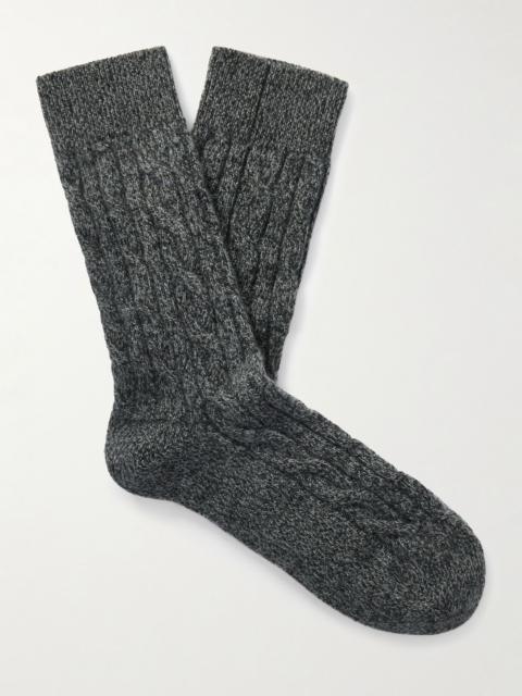 Treccia Baby Cashmere Socks Gray
