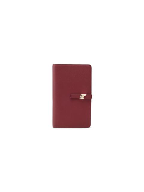 Red tumbled leather document holder