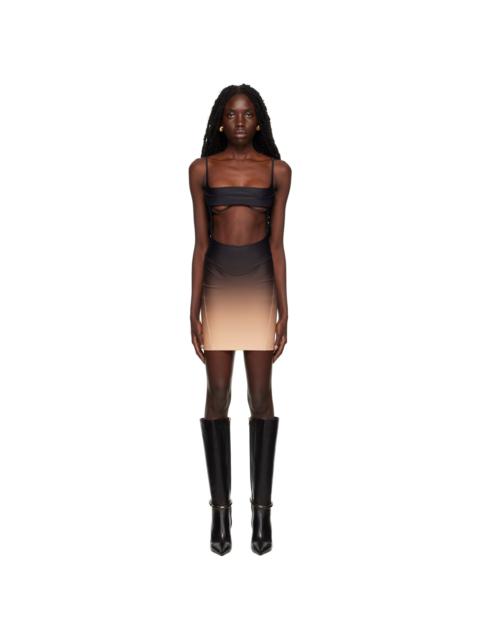 Black & Brown Dégradé Minidress