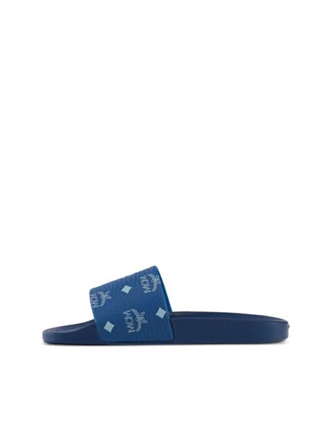 monogram-print slides