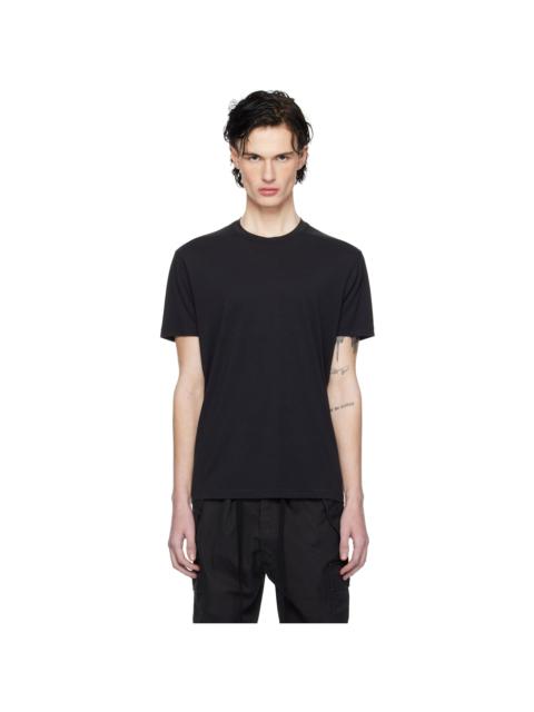 Black Lyocell Cotton Crew T-shirt
