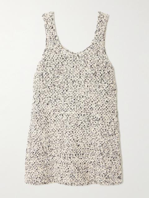 Bouclé-knit Mini Dress