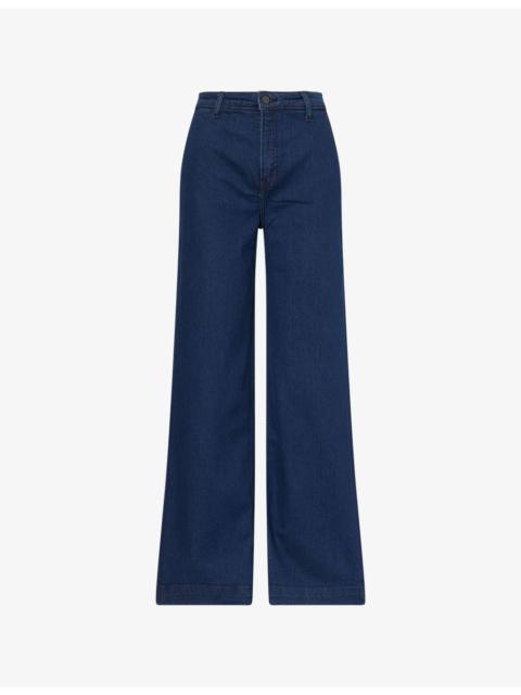 Bex High-Rise Wide-Leg Stretch-Denim Jeans