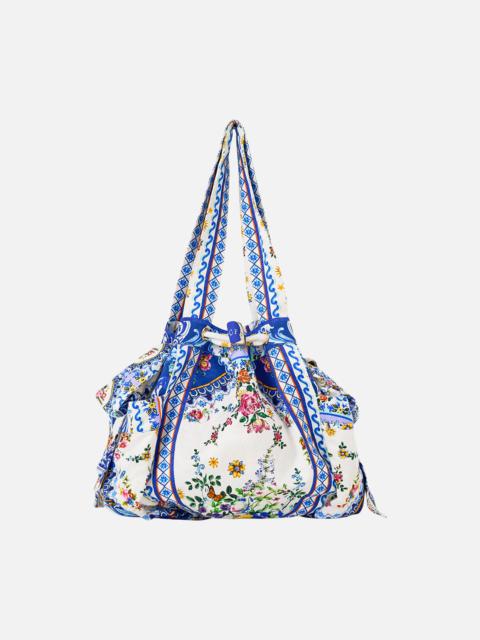 DRAWSTRING BOW BEACH BAG