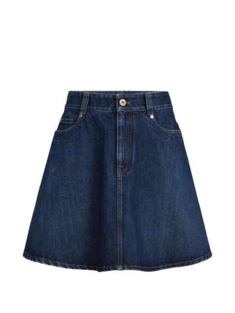 denim mini skirt