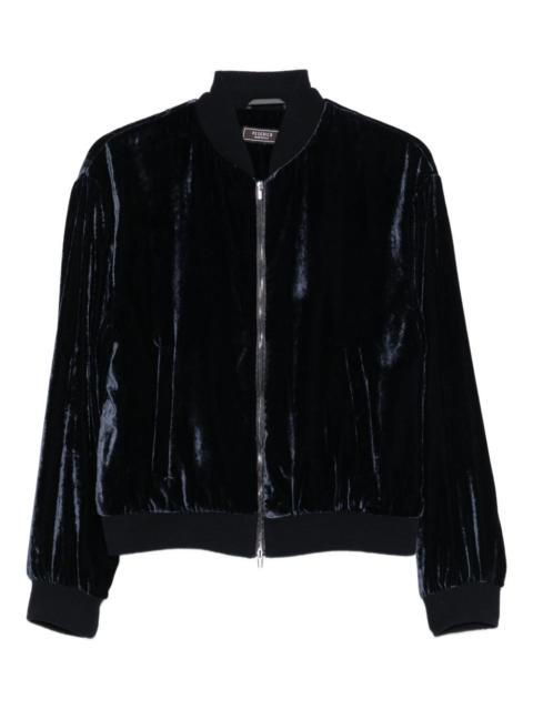 velvet zip-front jacket