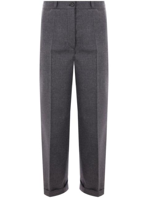 mid-rise wool tailored trousers