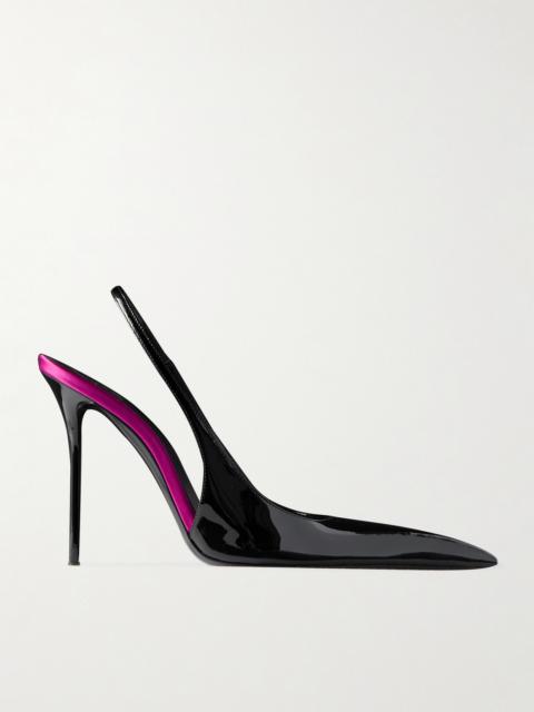 Amalia Patent-leather Slingback Pumps