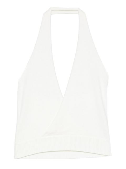 halterneck knitted tank top
