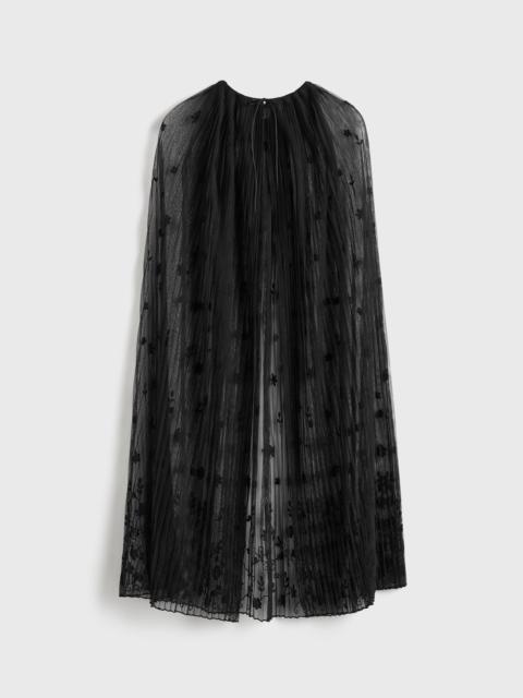 Floral tulle cape black/black