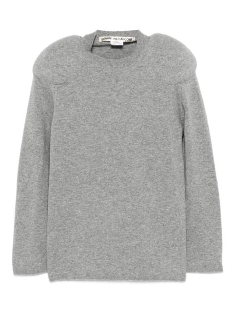 padded-shoulder sweater