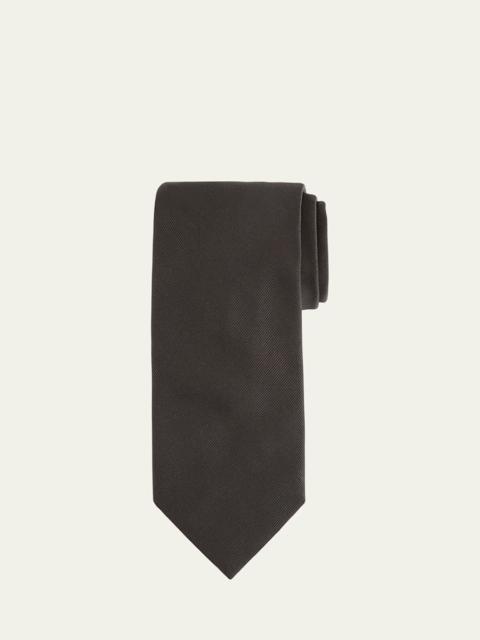 Solid Textured Silk Tie