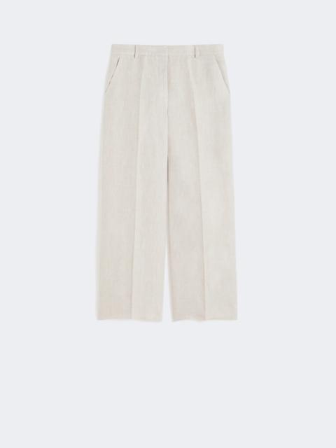 Linen canvas trousers - ECRU