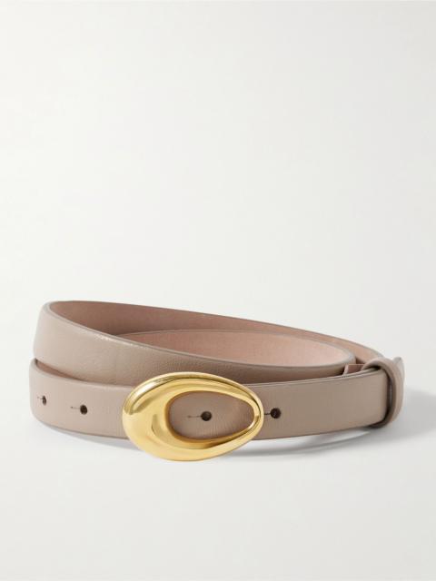 Olivia leather belt Beige