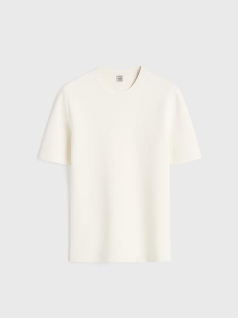Compact knit tee optic white
